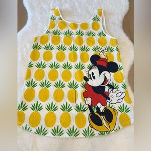 Disney Store Minnie Yellow Oversized Pineapple Tank